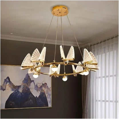 Modern Luxury LED Ceiling Chandelier with Adjustable Height and Energy Efficient Lighting