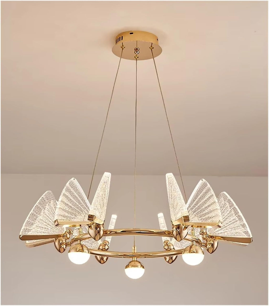 Modern Luxury LED Ceiling Chandelier with Adjustable Height and Energy Efficient Lighting