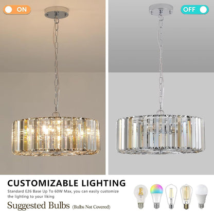 Luxury K9 Crystal Chandelier with Sand Gold and Black Metal Frame