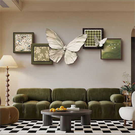 LED 3D Mountain View Wall Art Sculpture with Acrylic Metal Lighting Decor