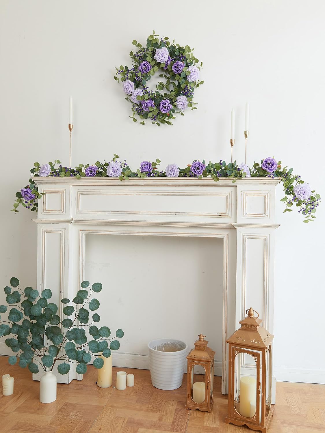 🌿 Artificial Eucalyptus & Gypsophila Bouquet 💐✨ | Realistic Faux Greenery Home Decor 🏡💫